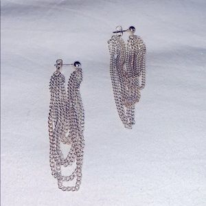 Silver Chains Earrings